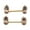 Rose Gold, variant on Pair of Nipple Barbell with Pineapple Design 14g