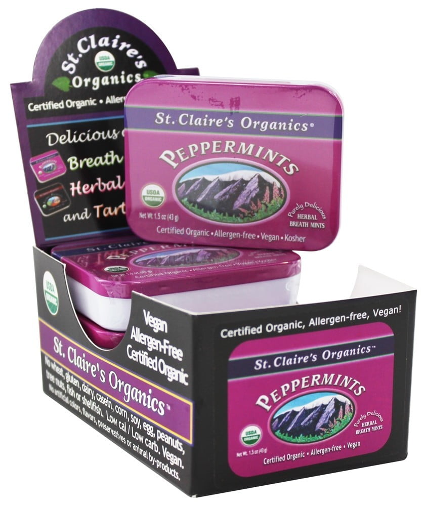 St. Claire's Organics Organic Breath Mints Peppermint 1.5 oz