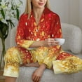 thumbnail image 6 of Sikiie Red Gold Glitter Women's Long-Sleeve Shirt and Full-Length Bottom Pajama Set (s-xxl)-Medium, 6 of 7