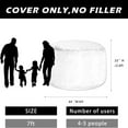 thumbnail image 3 of Bean Bag Chair Cover(Cover Only No Filler)7ft White, 3 of 5