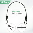 thumbnail image 3 of Uxcell Paquete de 10 Candados de Seguridad, Cable de Acero Inoxidable Recubierto de 1FT 3mm, Cuerda de Alambre Resistente a Cortes para Equipaje [Negro], 3 of 6