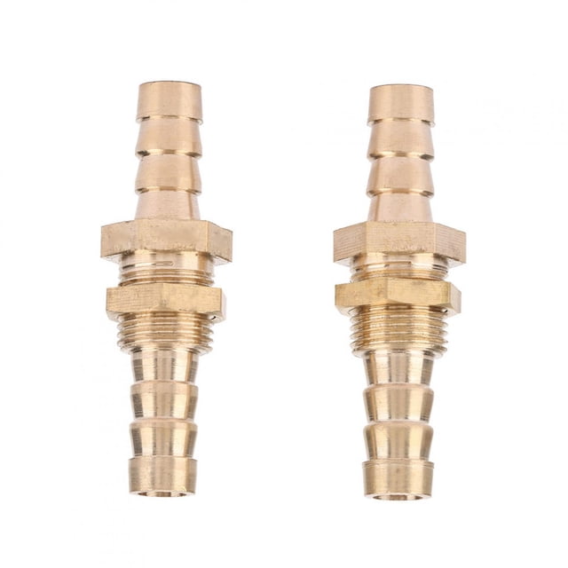 LAFGUR Brass Pipe Connector Fitting, Brass Bulkhead Pipe Fitting, Generic For Hose Water Air Fuel For Coupler Connector Adapter