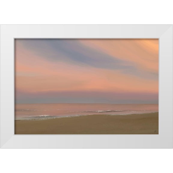 Lee, Judson 14x11 White Modern Wood Framed Museum Art Print Titled - Beach Sunset