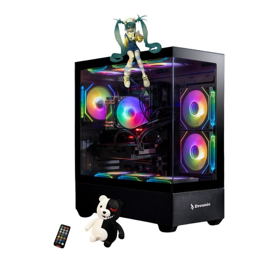 Powerful Gaming PC Desktop – Intel i7-9700K, 16GB RAM, GTX 1660, 512GB SSD, 1TB HDD, 650W PSU, Wi-Fi 6, Bluetooth 5.4, Windows 11 Pro, ARGB Fans x9