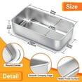 thumbnail image 5 of Loaf Pan Set of 3, VeSteel 9x5 Inch Bread Pans, Stainless Steel Loaf Toast Baking Pans For Bread Meatloaf Lasagna Cake, Healthy & Non Toxic,Deep Side & Smooth Roll, Oven & Dishwasher Safe, 5 of 6