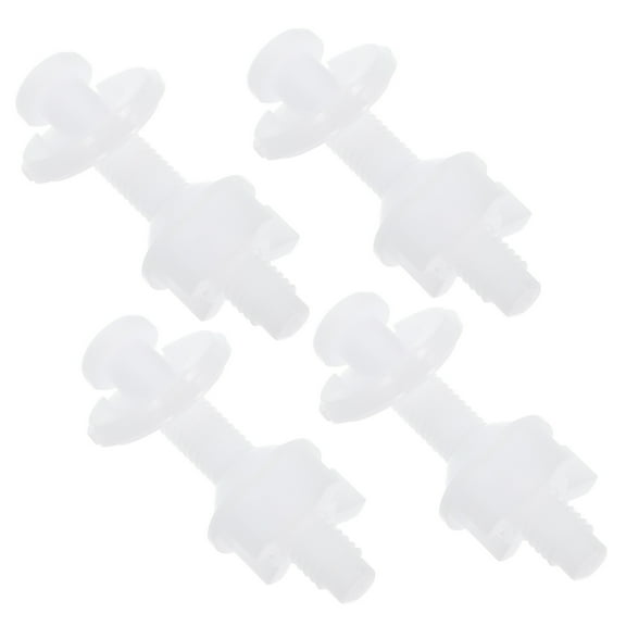 Raindrops Toilet Lid Screws for Home White Plastic Suitable for Most Standard Toilet Seat Repair 4pcs 28mm