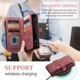 thumbnail image 2 of JTCASES for Google Pixel 8 Pro Wallet Case with Zipper Purse Card Holders Flip Stand Wrist Strap Magnetic Closure PU Leather Anti-scratch Support Wireless Charging Drop Resistant Shell, Red, 2 of 10