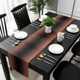 thumbnail image 3 of Dark Orange Black Ombre Table Runner 36 Inches Long, Modern Gradient Abstract Art Kitchen Coffee Dining Table Decoration for Home Party Birthday Wedding Home Decor 13x36 Inches, 3 of 8