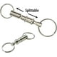 thumbnail image 5 of 5pcs Detachable Keychain, Pull Open The Buckle Type Quick Release Keyring, Portable Keychain With Two Open Rings Silver, 5 of 5