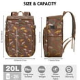 thumbnail image 3 of Travel Cooler Bag - Brown Cartoon Dinosaurs Fossils Pattern Camping Beer Cooler Backpack with Bottle Opener- Waterproof Insulated Picnic Backpacks - Cooler Bag for Beach, 3 of 6