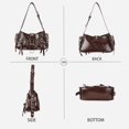 thumbnail image 4 of Sunyuer Y2K Rivet Shoulder Bag for Women, Vintage Crinkled PU Leather Underarm Handbag, Punk Studded Crossbody Purse, Fashion Adjustable Strap Biker Bag for Daily Commute, 4 of 6