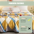 thumbnail image 6 of Specollect Clearance 3Pcs Colorful Flannel Floral Comforter, Soft Microfiber Lightweight Twin Floral Comforter, Cute Flower Bedding Set for All Season Flannel Gift, 6 of 7