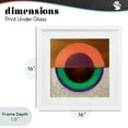 thumbnail image 4 of Stupell Industries Modern Horizontal Split Circle White Framed Print Under Glass, 16 x 16, by Matthew Finger, 4 of 8