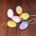 thumbnail image 6 of CoreLiving Easter Glitter Hanging Eggs, Colorful Tinsel Foam Easter Egg Ornaments, Spring Tree Decor for Home Party DIY Craft Decoration, 6 Count, 6 of 9