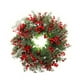 thumbnail image 5 of Adorno colgante de corona navideña de frutos rojos, corona de invierno, decoración para puerta de Navidad, para pared, granja, decoración del hogar al, 5 of 9