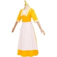 thumbnail image 3 of Women's Yellow Princess Waitress Dress Housemaid Costume with Apron, 3 of 7