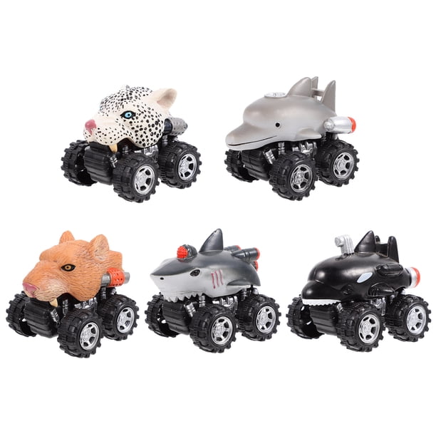 5 unids Pull Back Coche Juguete Fricción Powered Animal Forma Niños juguete