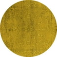 thumbnail image 1 of Ahgly Company Indoor Round Oriental Yellow Industrial Area Rugs, 5' Round, 1 of 4