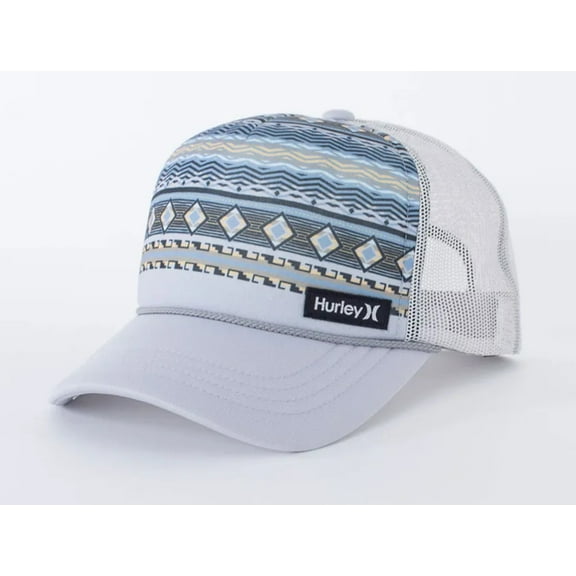 Hurley Men's Trucker Hat Rincon Snapback Cap in Light Bone Grey