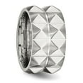thumbnail image 2 of Auriga Fine Jewelry Stainless Steel Brushed Grooved 12 mm Band for Women Size 13.5, 2 of 6