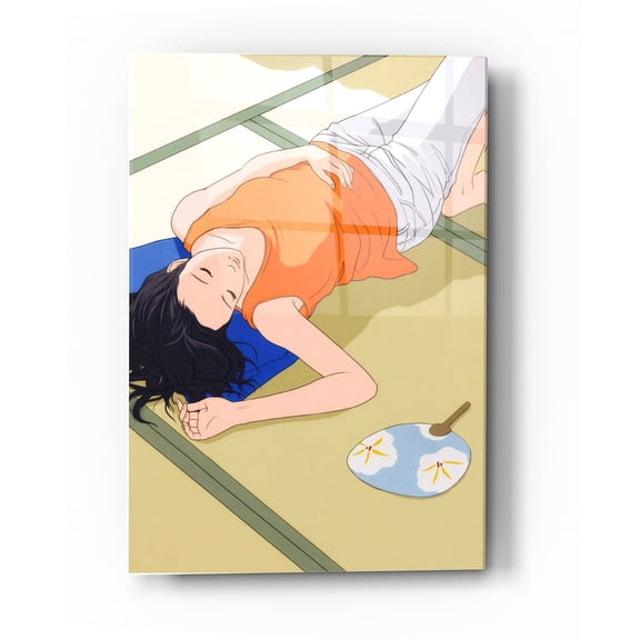 Epic Art 'Sleeping Woman' by Sai Tamiya, Acrylic Glass Wall Art, 24"x36"