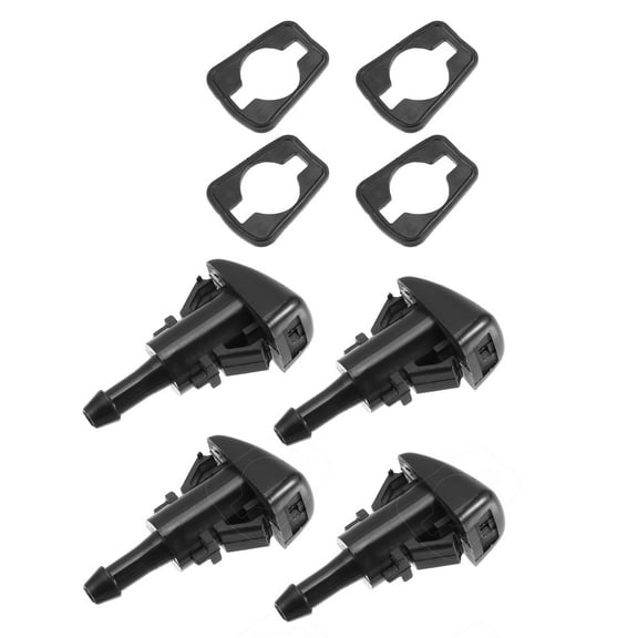 Unique Bargains 4 Pcs Car Windshield Washer Nozzle Wiper Spray Jet Fit for Dodge for Ram 1500 Pickup Black
