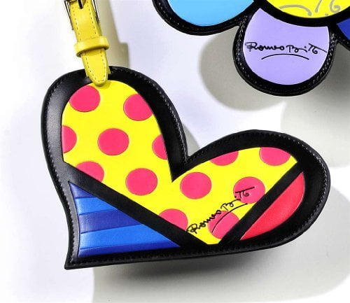 Luggage Tag Romero Britto Miami ID Name holder bag suitcase backpack NEW 