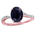 thumbnail image 3 of Star K� Big Stone Oval 10x8 Genuine Black Sapphire Bypass solitaire engagement promise ring, 3 of 9
