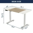 thumbnail image 3 of Jopath Electric Standing Desk,Modern Adjustable Home Office Desk,Computer Desk,Lifting Range 27~45",Sit Stand Desk for Home Office,Oak, 3 of 8