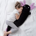 thumbnail image 1 of Almohada de peluche gigante de axolotl negra de Tezituor, 122 cm, 1 of 6