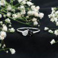thumbnail image 3 of Rosec Jewels Lab Grown Black and White Diamond Ring - Toi Et Moi Promise Ring for Women (AAAA Grade) - Valentines Day Gift, 18K White Gold, US 9.50, 3 of 8