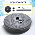 thumbnail image 2 of Base para paraguas iPower de plástico HDPE de 22,68 kg de capacidad, color negro, 2 of 4