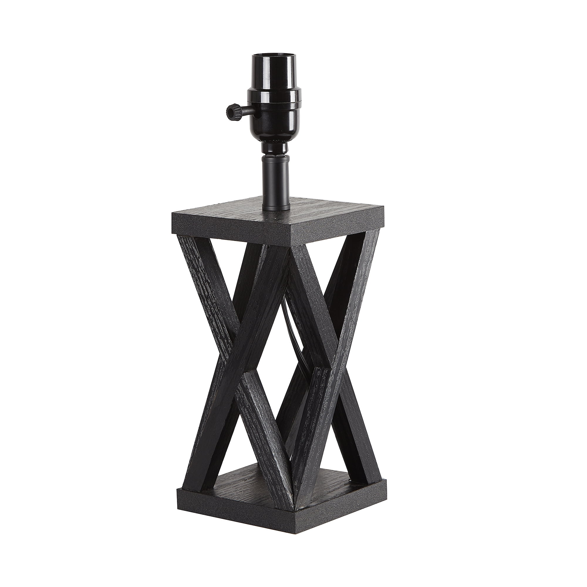 Better Homes & Gardens Crossmill Accent Lamp Base with Black finish