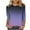 Purple, variant on breaise Womens 3/4 Sleeve Eyelet Shirts T-Shirt Fashion Tie Dye Loose Breathable Tops Round Neck Casual Tunics Blouse Black M
