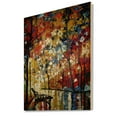 thumbnail image 2 of Designart 'Romantic Evening Glow Through Trees in Park III' Traditional Print on Natural Pine Wood, 2 of 3