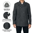 thumbnail image 3 of Alpine Swiss Jake Mens Pea Coat Wool Blend Double Breasted Dress Jacket Peacoat, 3 of 8
