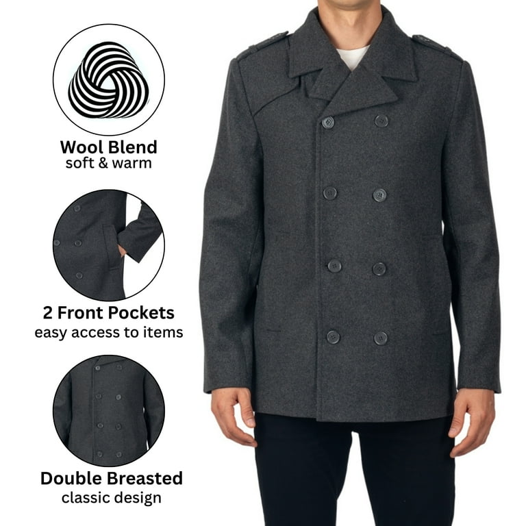 Alpine Swiss Jake Men's Long Lightweight Winter Outerwear, Wool