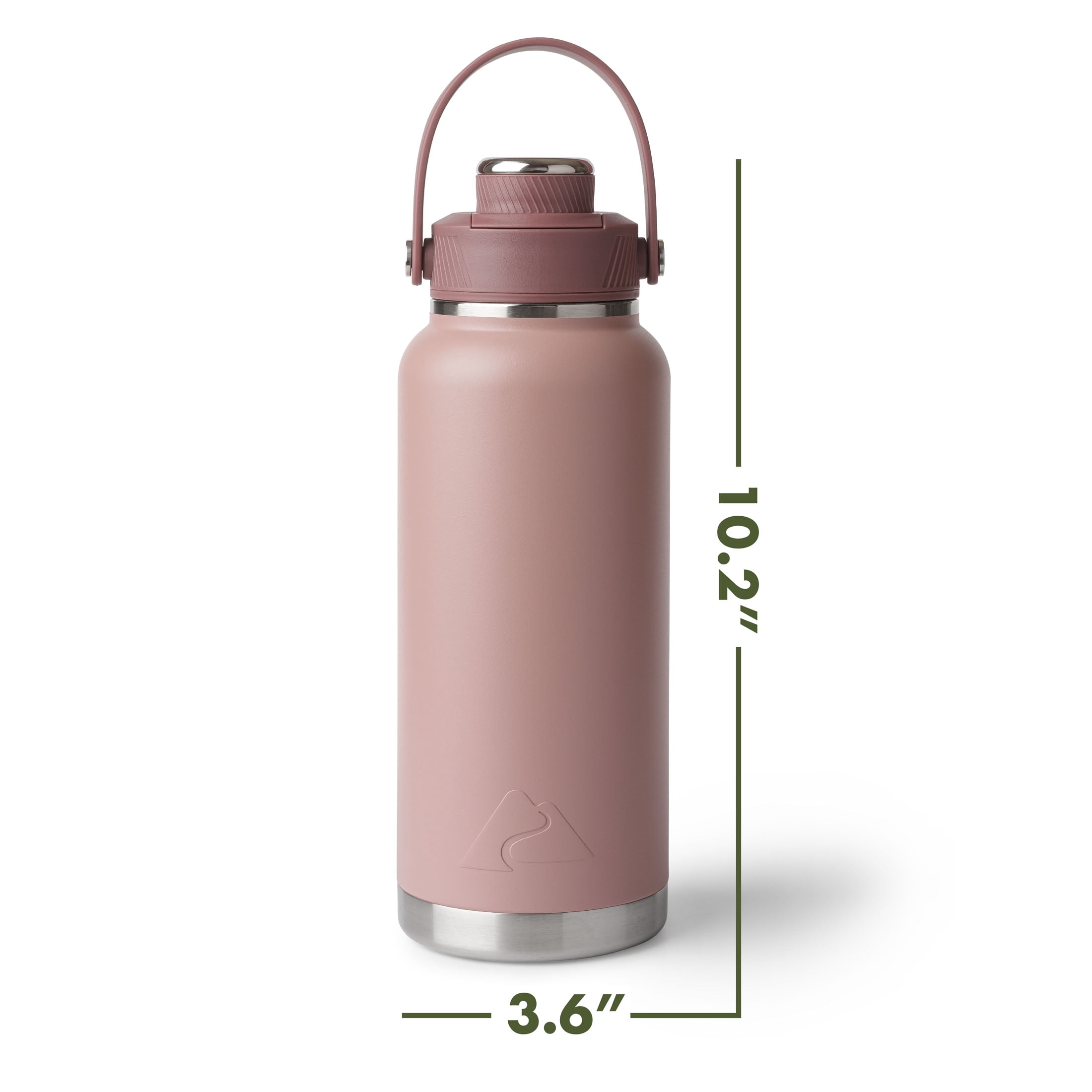 Ozark Trail 32 oz Stainless Steel Insulated Chug Water Bottle, Rose
