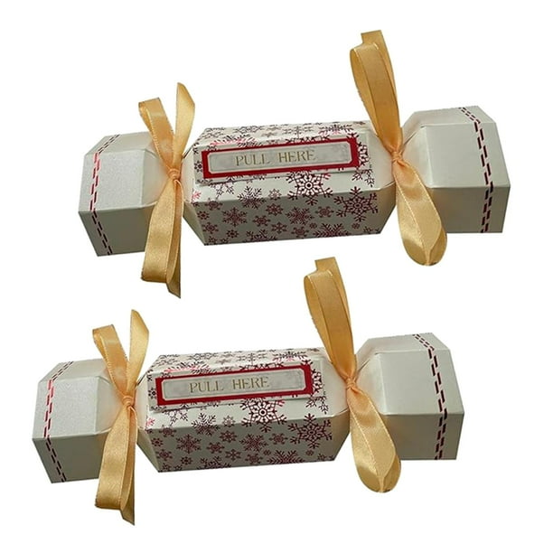 2 bolsas sorpresa navideñas para sacar dinero, multifuncionales, para decoración de fiestas. Blanco