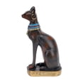 thumbnail image 2 of Estatua de la diosa gata Bastet, escultura antigua de animal, adorno, figura coleccionable Rojo, 2 of 9