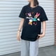 thumbnail image 3 of Disney lindo Mickey Mouse Pato Donald princesa señoras pantalón corto Casual manga niñas camiseta estampado de dibujos animados camiseta cuello redondo pulóver, 3 of 5