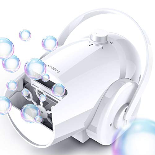 Bubble Machine Automatic Bubble Blower - Portable Bubble Maker for Kids and  Babies of 18/24/36 Months with 2 Speed Levels, Plug-in or Battery-Driven 