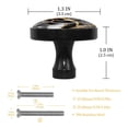 thumbnail image 3 of HemaKayy 4 Pack 1.3" Decorative Cabinet Knobs - Premium ABS & Glass, Round Black, Stylish & Durable, Perfect for Kitchen, Bedroom, Home Furniture Decor - Unique Marble Texture, 3 of 5