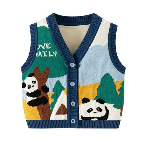 Odeerbi Toddler Boys Girls Sweater Vest Fall Winter Thermal Sleeveless Sweater Baby Children's Soft Outerwear Cardigan Toddler Clothes Beige