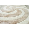 thumbnail image 5 of 4D Shaggy Rug Hand Carved Plush Thick Modern Contemporary Abstract For Living Room Bedroom 6484 (5'2"x7'5",Beige), 5 of 8