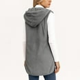 thumbnail image 4 of Long Vest For Women Sevevn Women's Fuzzy Fleece Vest Oversized Sleeveless Hooded Sherpa Jacket Casual Warm Outerwear, 4 of 8