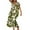 Green-3, variant on 2025 Ladies' V Neck Short Sleeve Lace Up Printed Large Skirt Dress Women's Summer Dress Ladies Maxi Dress Womens Summer Casual Dresses Season Dress Maxi Shirt Dresses Knee Length Dresses fo