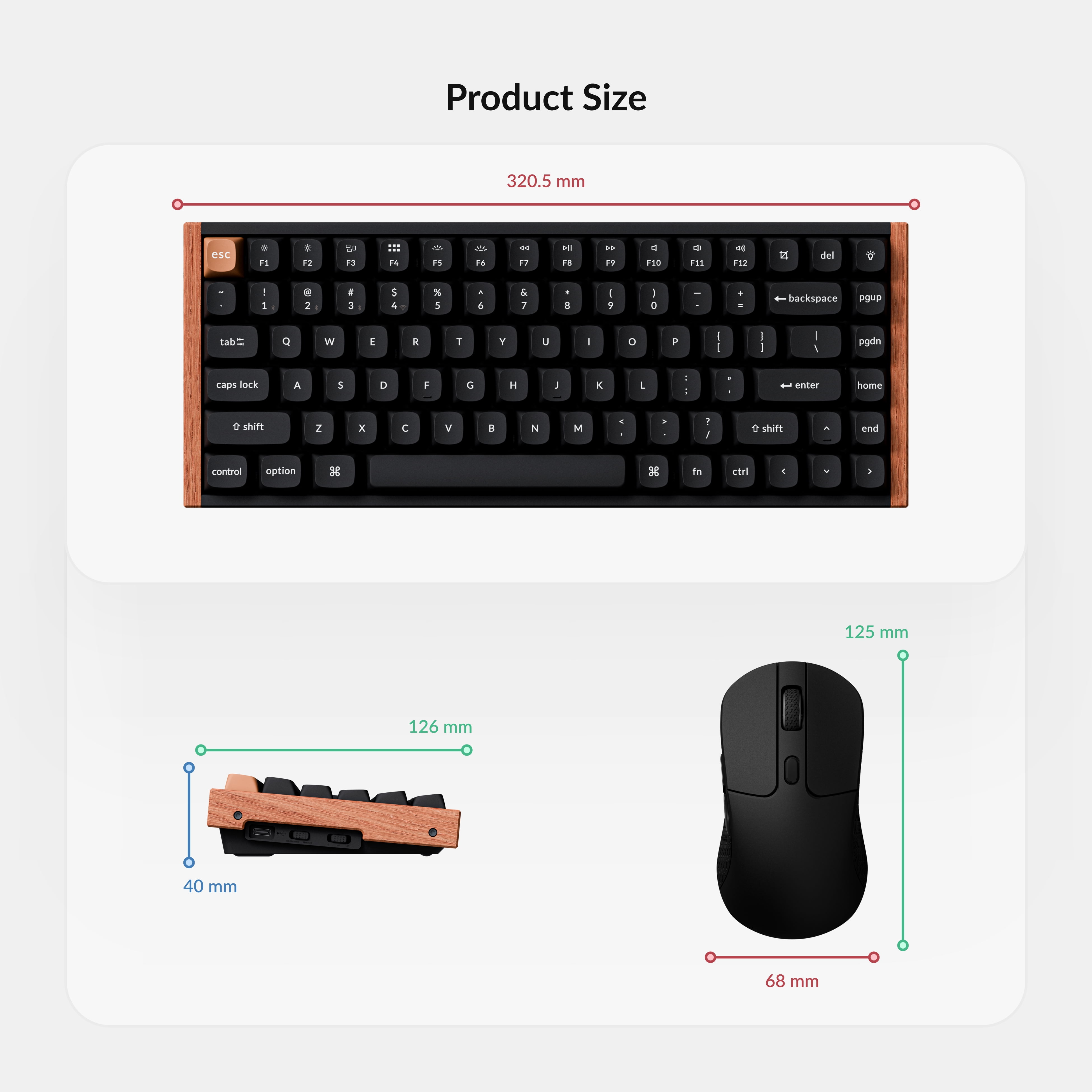 Keychron K2 HE Wireless Magnetic Keyboard & M3 Bluetooth 79g Lightweight Mouse, QMK/2.4GHz, Hall Effect, 3311 Sensor 12000 DPI for Mac/Win/Linux