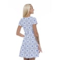 thumbnail image 2 of Women’s A Line Portuguese Summer Dress, Retro Triangle Arrangement, Cross Wrap V Neck, 6 Sizes, by Ambesonne, 2 of 2