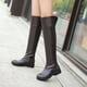 thumbnail image 3 of Minnieouse PU notado con botas altas Zapatos de botas largas elegantes y cómodos durante todo el día Botas altas Titan Accesorios de calzado negro 39, 3 of 6